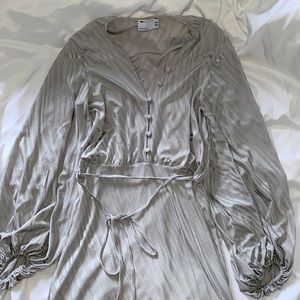 Asos grey zebra stripe mini dress